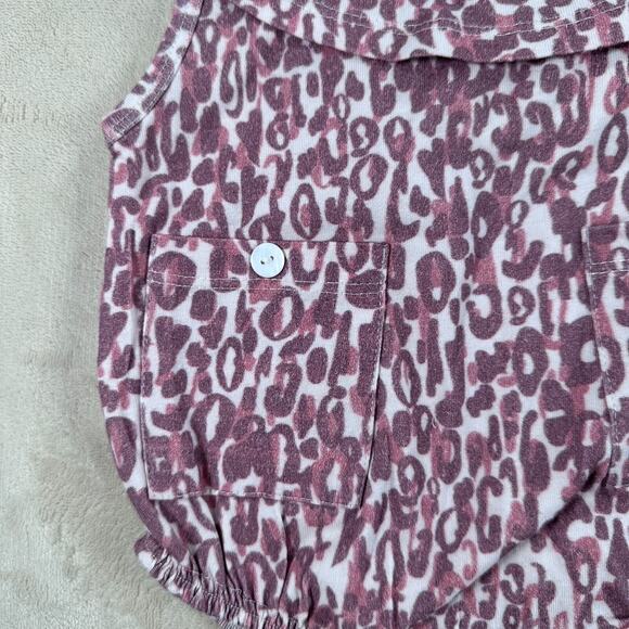 Lucky Jade One Piece Outfit Girls 3/6 Months Pink/Purple Sleeveless Collar Snap - Picture 4 of 8